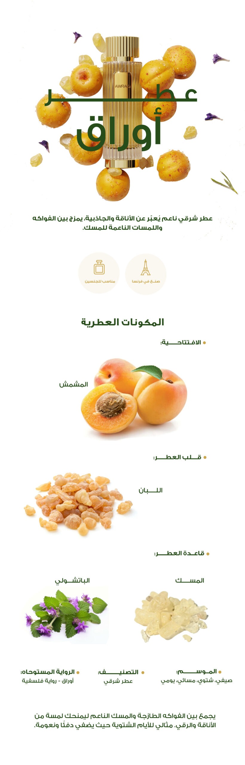 عطر اوراق عطر شرقي سويتي للجنسين